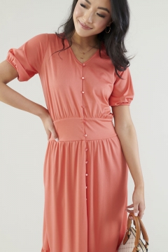 A-Line Midi Ruffle Dress
